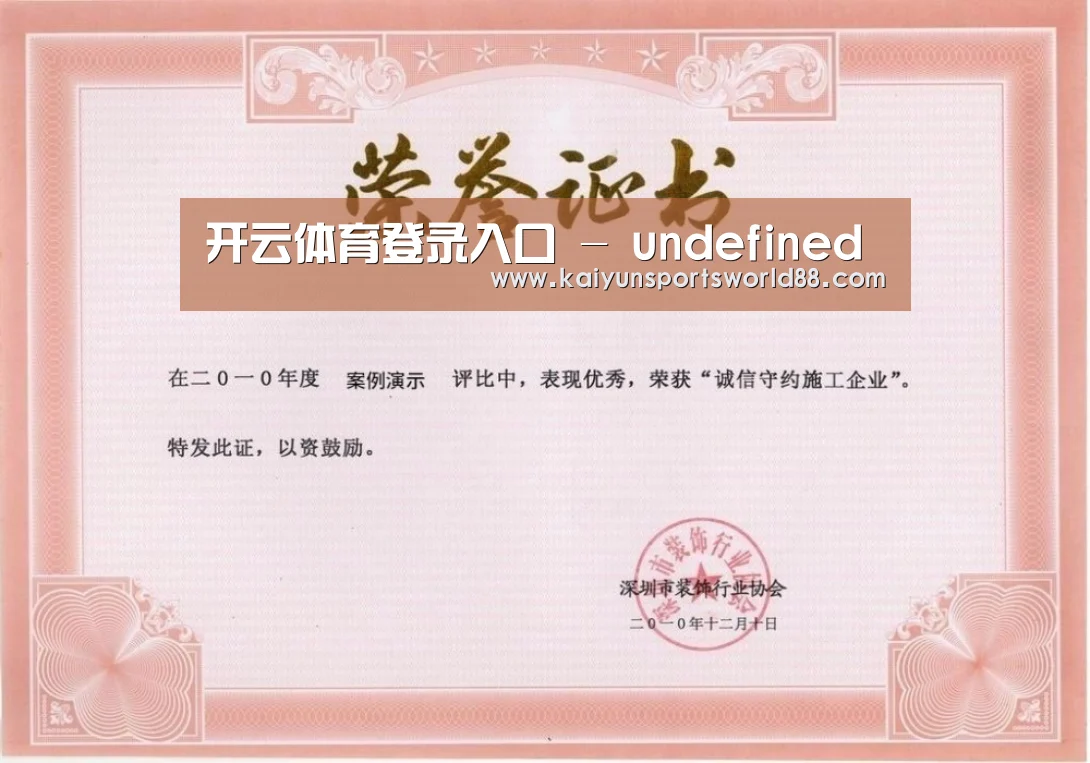 荣誉证书二